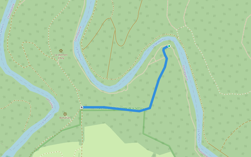 GR 16 - Variante de la Roche Lenel walking route map in Florenville