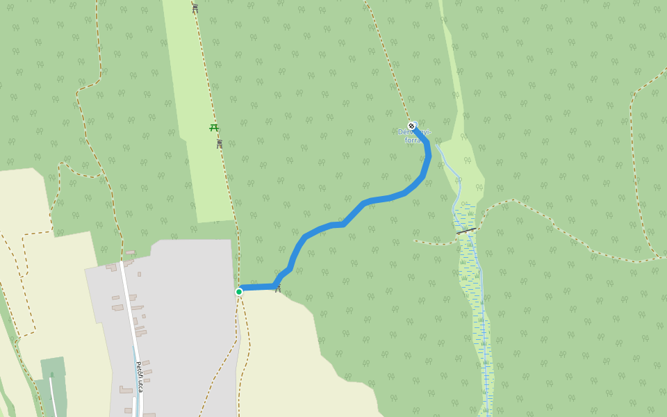 Z● (Dérvölgyi-forrás) walking route map in Erdősmecske