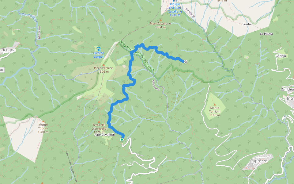 R03a Cappella Fina bivio R03 - Bivio R05 tra Cappella Porta e Cornala