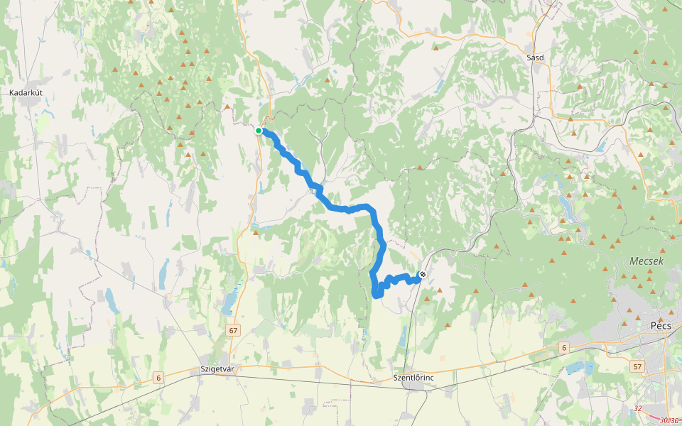 P, DDP (dél-zselici szakasz) walking route map in Boldogasszonyfa