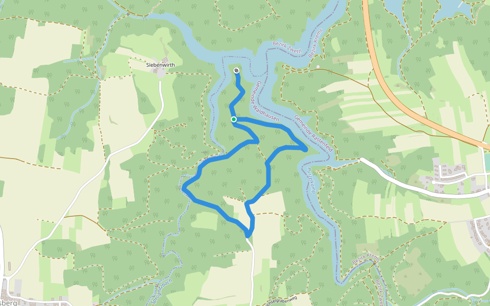 Predigtstuhl 80a walking route map in Rastenfeld