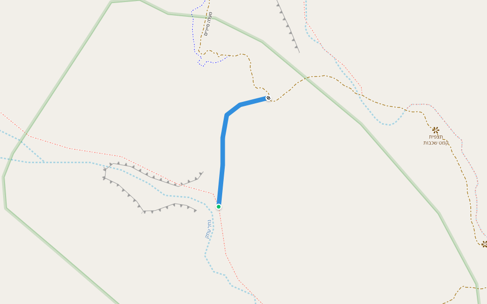שביל ת'מילת עתק walking route map in Eilat
