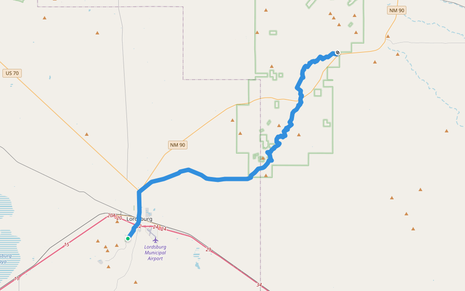 CDT jrj walking route map in Lordsburg