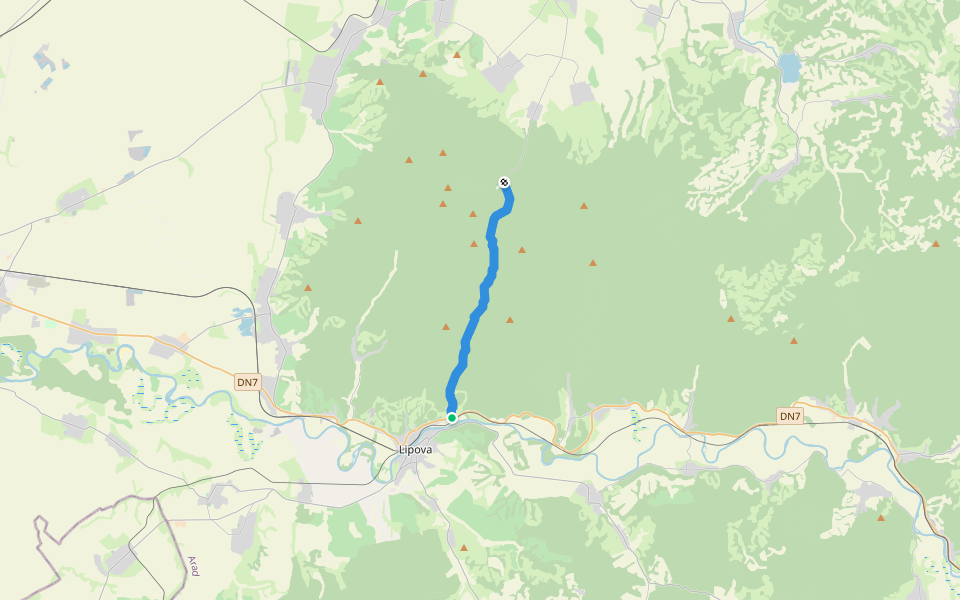Șoimoș – Valea Șoimoșului – Creasta Principală – Căsoaia walking route map in Șoimoș