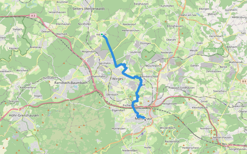 [+] HWW Bad Honnef - Koblenz [6] (Vielbach - Montabaur) walking route map in Vielbach