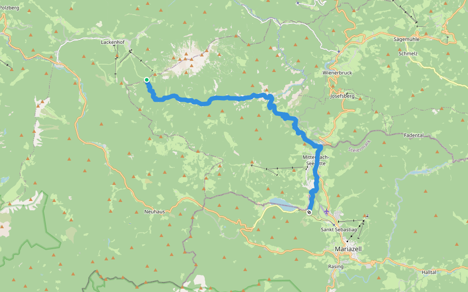 Oberösterreichischer Mariazellerweg 06B walking route map in HinterÖtscher