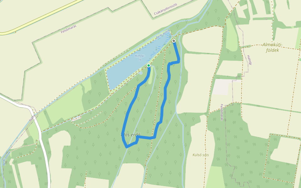 KT, Cincér tanösvény walking route map in Felsőmarác