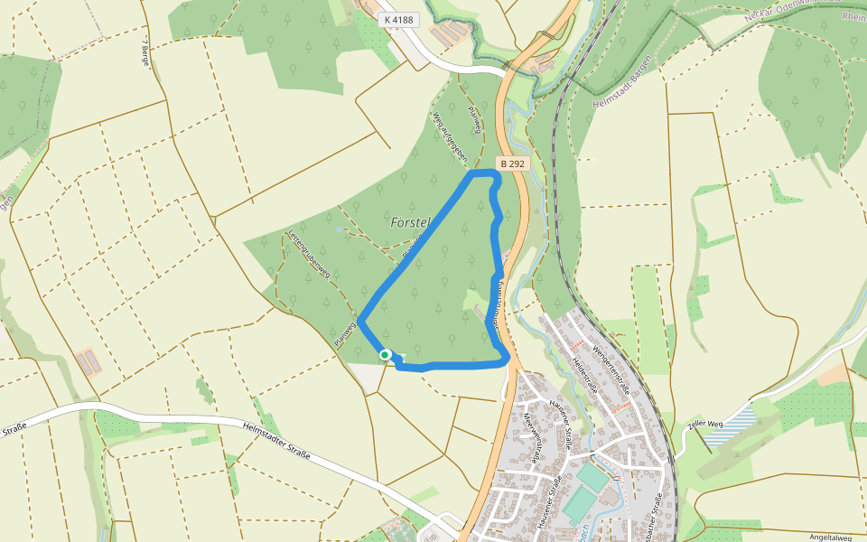 Rundwanderweg Förstel 2: Förstel-Weg walking route map in Helmstadt-Bargen