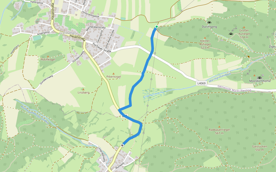 Antonius Kapelle - Muthmannsdorf (Erweiterung vom Wanderweg 7) walking route map in Dreistetten