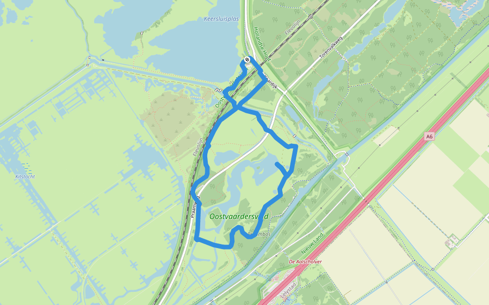 't Langepad walking route map in Lelystad