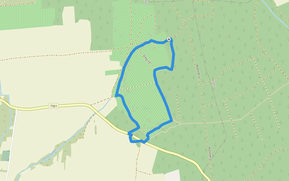 S↺, Oszkói kör walking route map in Oszkó