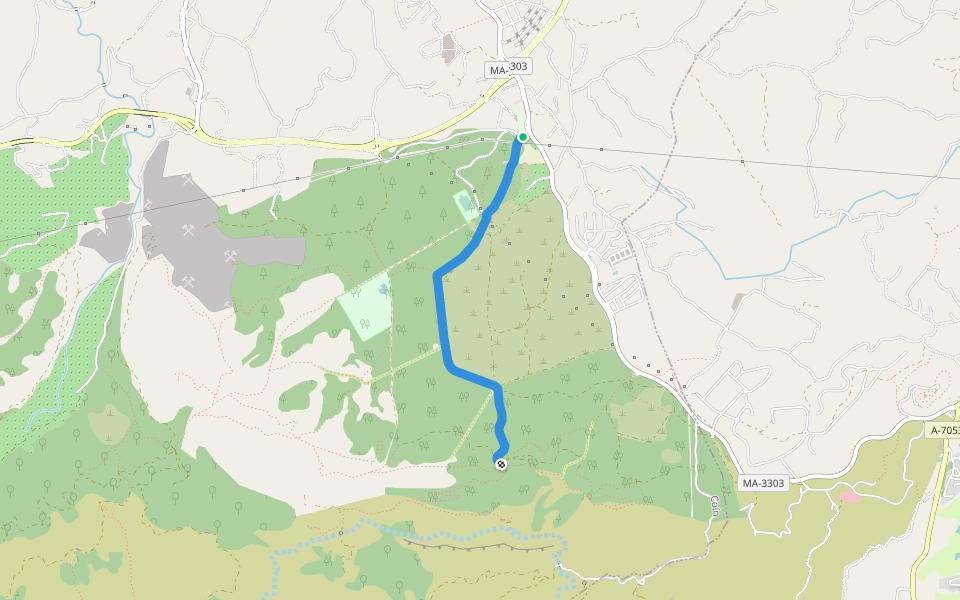 SL-A 60 Camino de la Fuente - Llanos de Matagallar walking route map in Coín