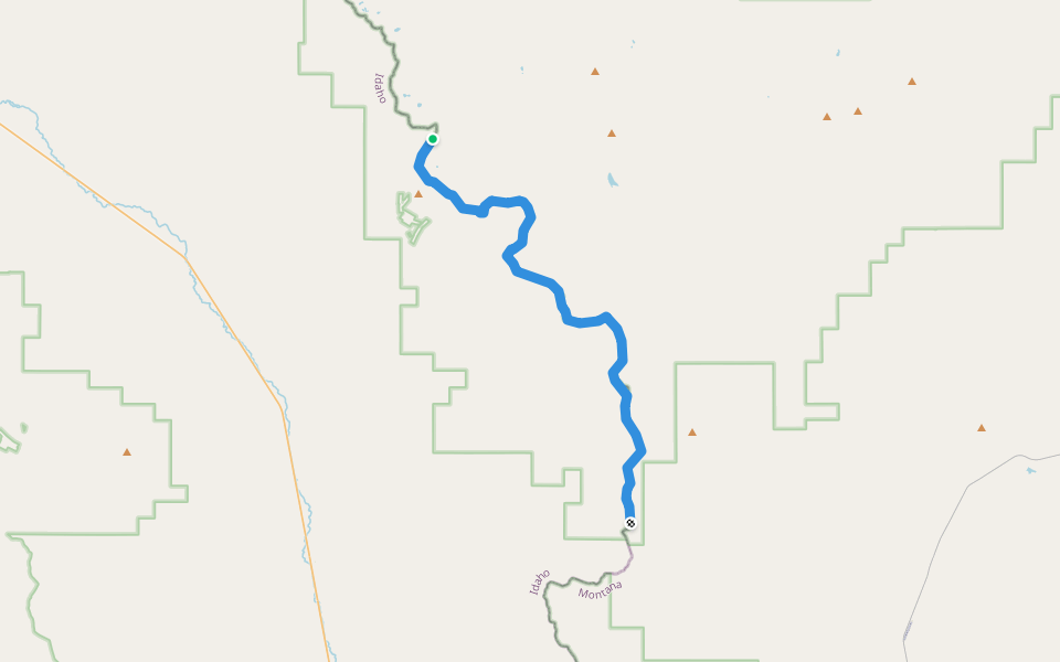CDT gco walking route map in Salmon