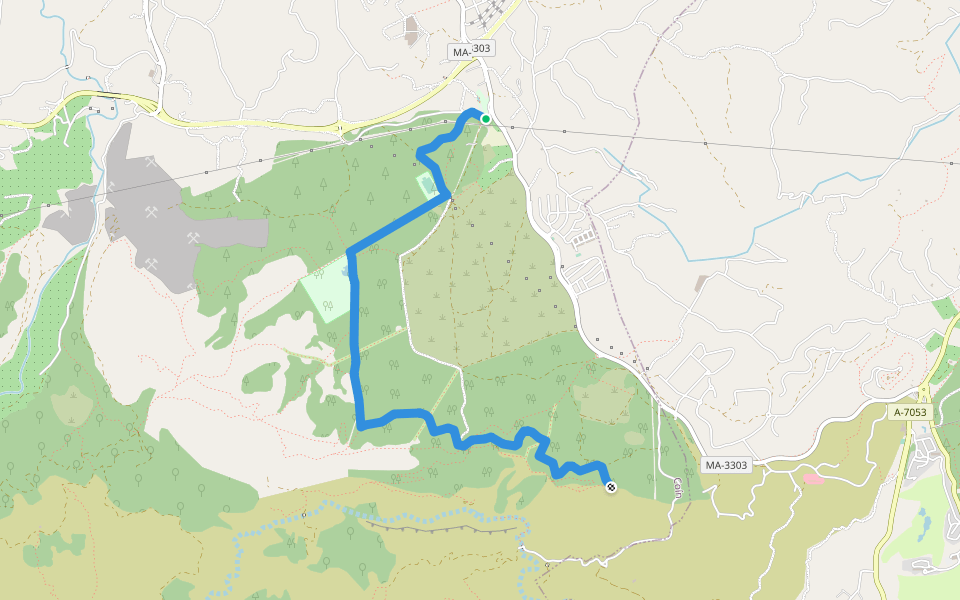 SL-A 59 El Nacimiento - Mirador de Cerro Alaminos walking route map in Coín