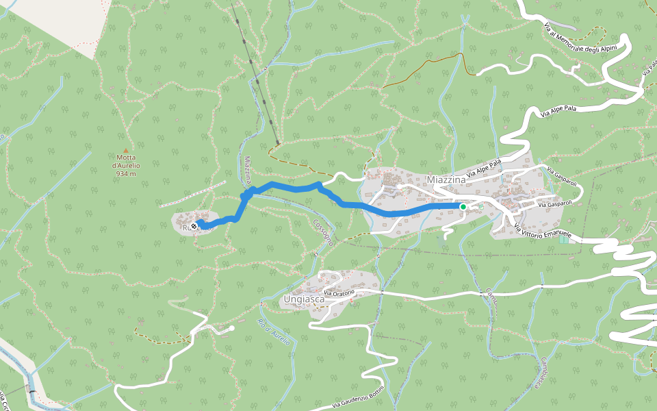 P02b - Miazzina - Alpe Runchio walking route map in Miazzina