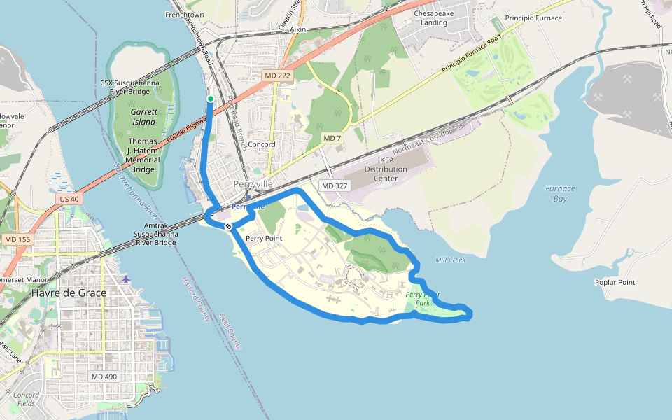 Perryville Walking Trail walking route map in Perryville