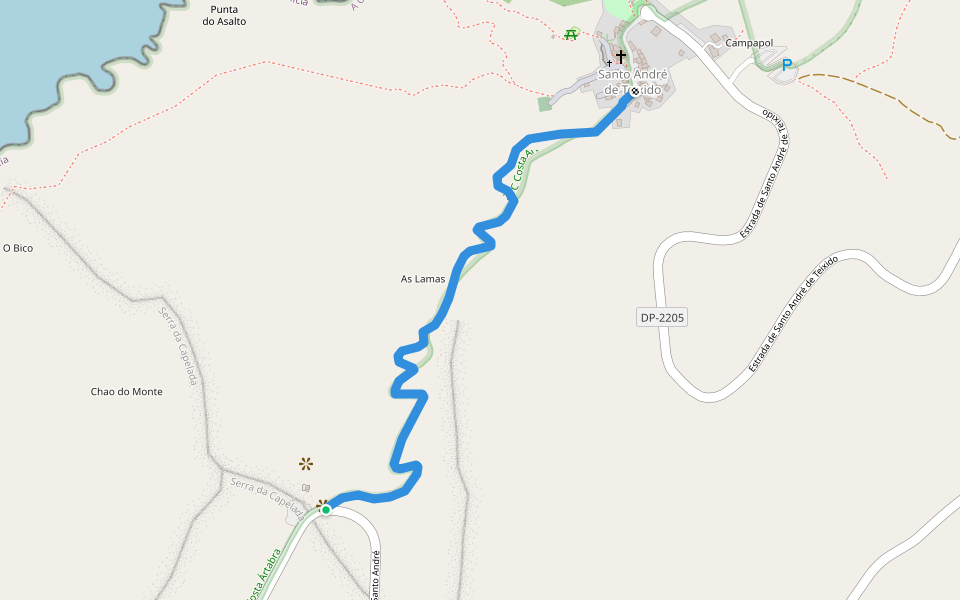 Ruta del Medievo walking route map in Cedeira