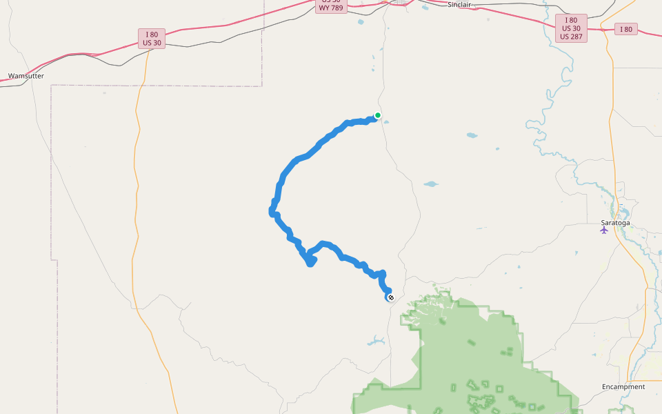 CDT hmg walking route map in Rawlins