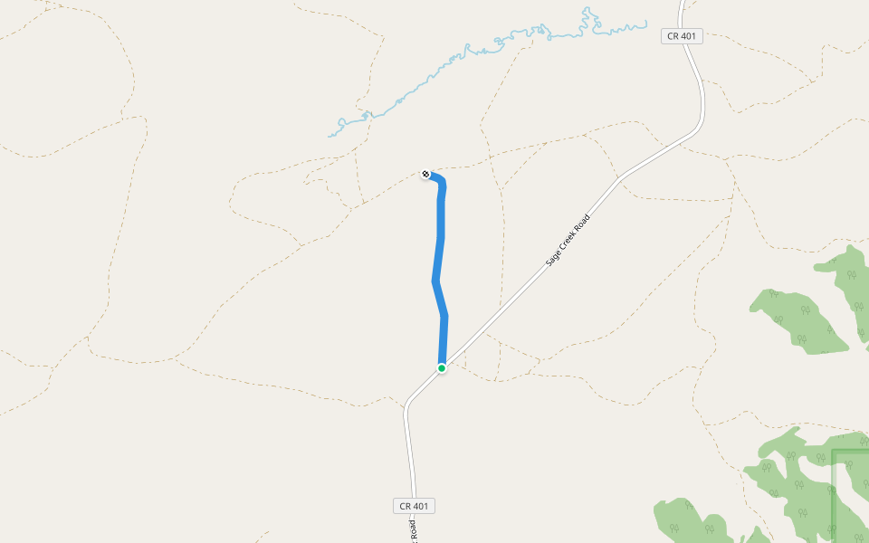 CDT hmk walking route map in Rawlins