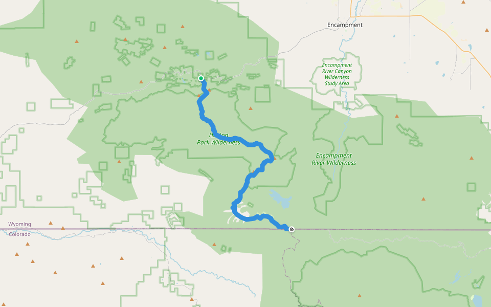 CDT hms walking route map in Encampment