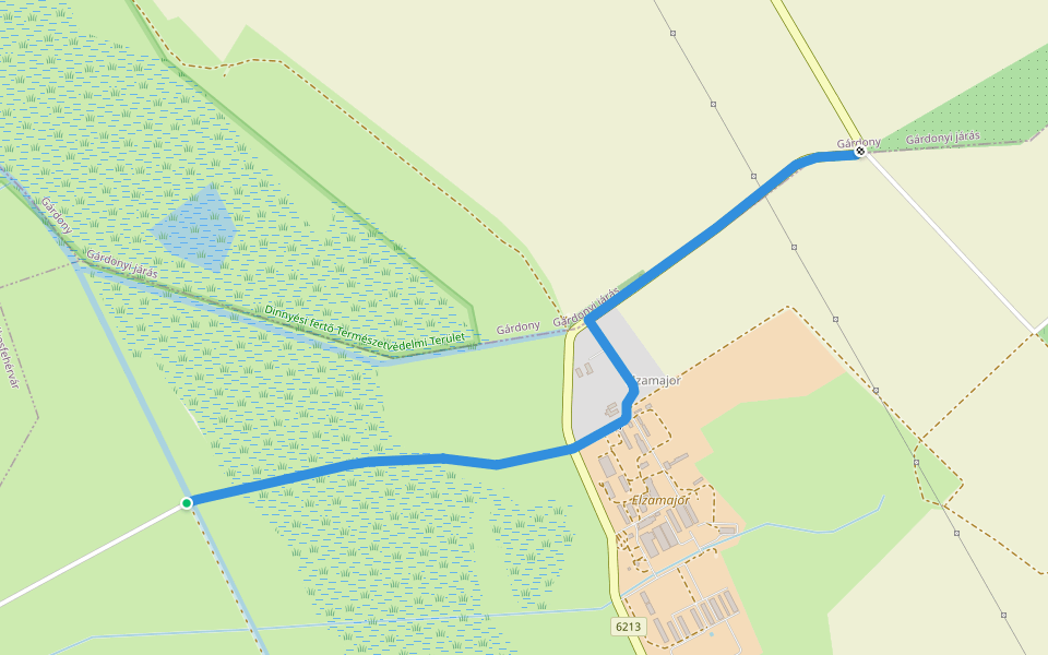 P+ walking route map in Seregélyes