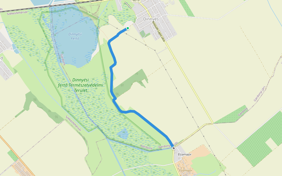 ZT, Madárdal tanösvény, Szikes túra walking route map in Gárdony
