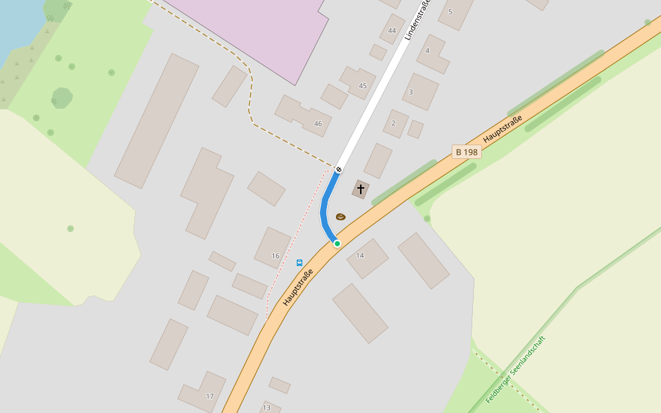 Wanderweg Gelber Schmetterling walking route map in Carpin