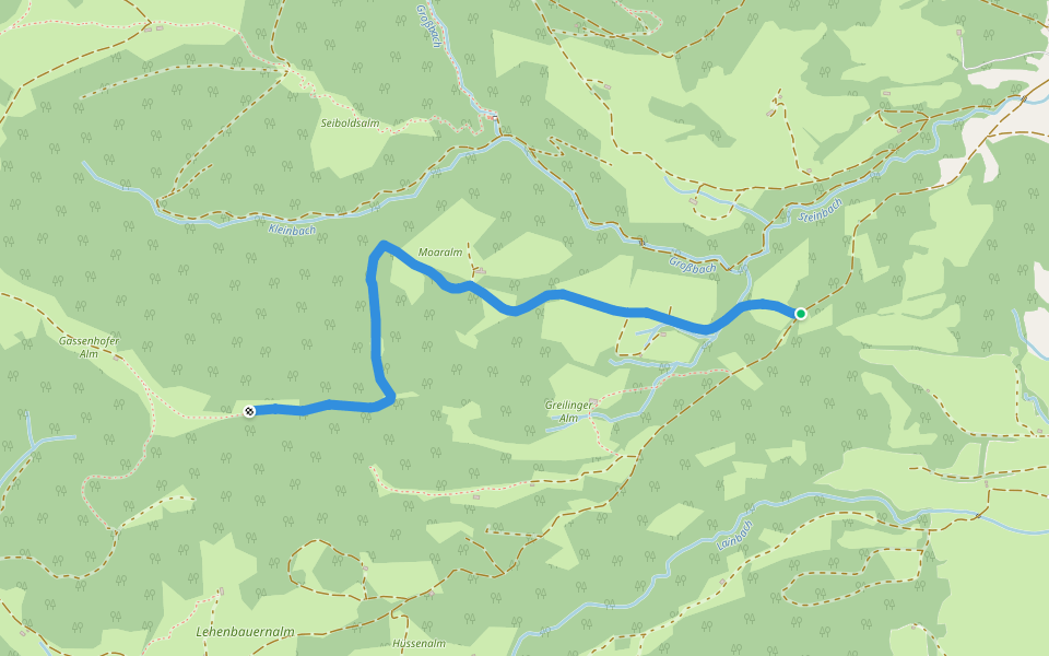 Wanderweg B 2 - Isarwinkel walking route map in Wackersberg