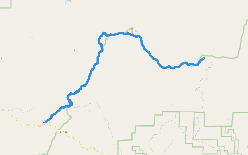 CDT irk walking route map in Saguache