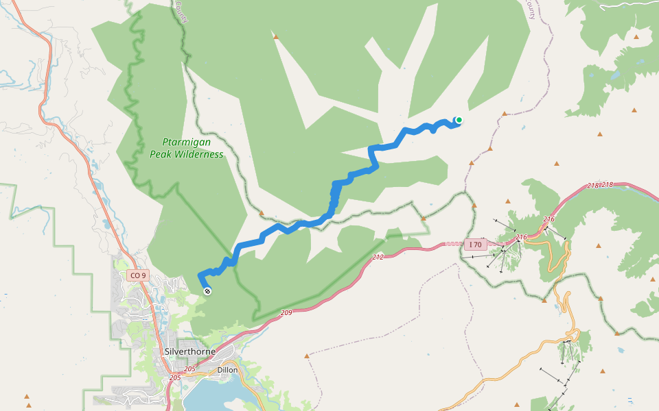 CDT iiyST walking route map in Parshall