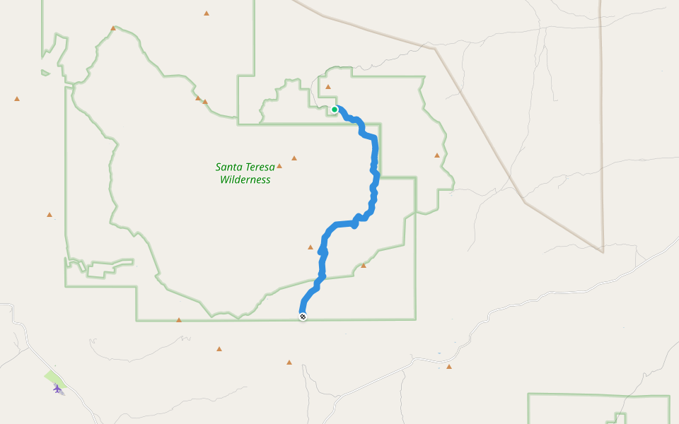 Cottonwood Mountain Trail #66 walking route map in Pima
