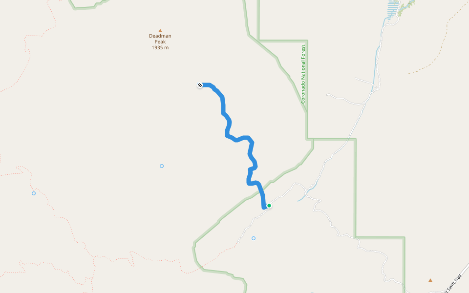 Rincon Spring Trail #331 walking route map in Safford