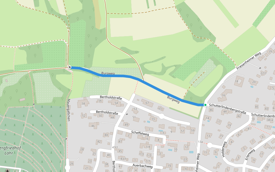 Lahr Burgweg - Lahr Mauergässchen