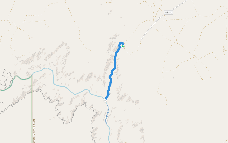 Salt Trail walking route map in Cameron
