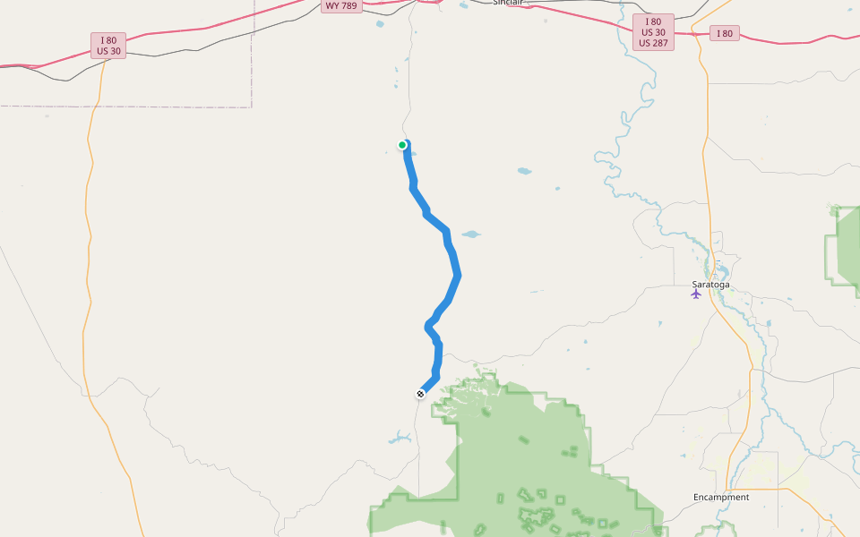 CDT hmgXX Old route walking route map in Rawlins