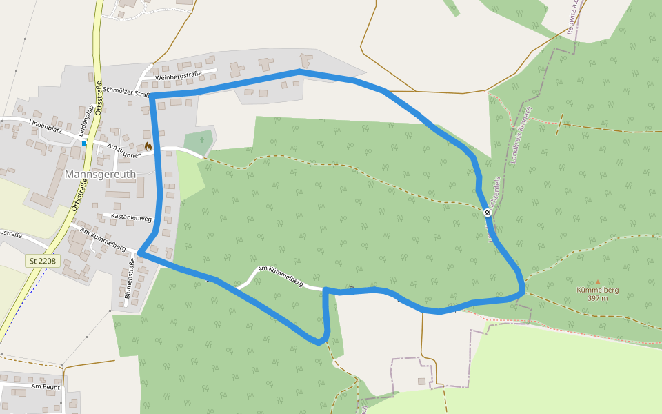 Naturlehrpfad am Kümmelberg walking route map in Redwitz an der Rodach