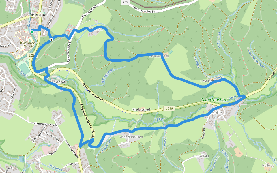 Odenthal Rundweg A3 walking route map in Odenthal