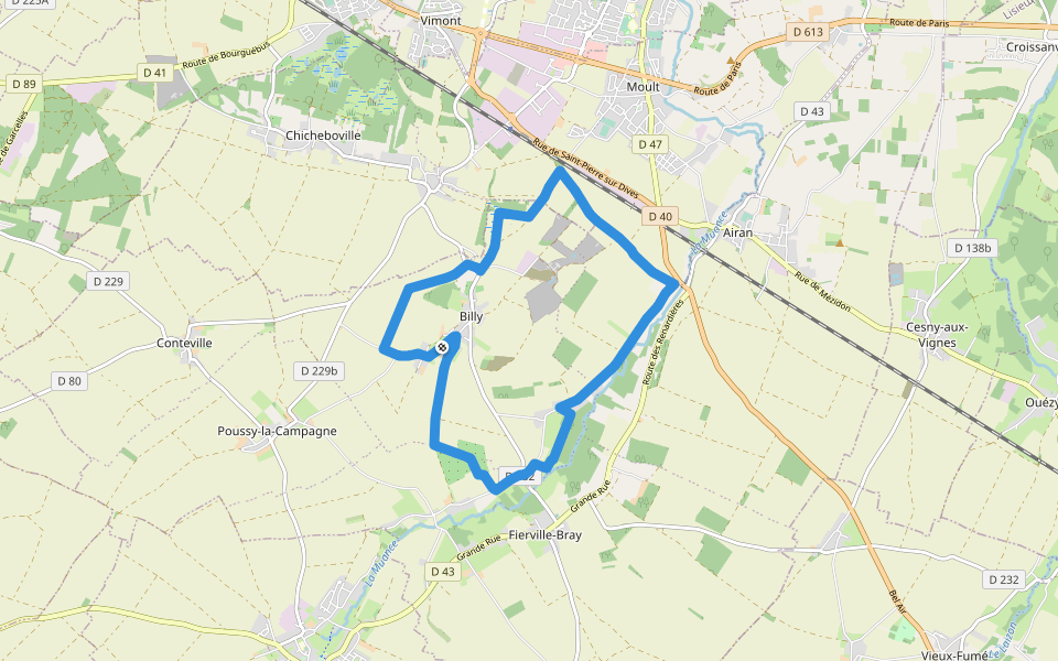 Autour du Mont Tornu walking route map in Valambray