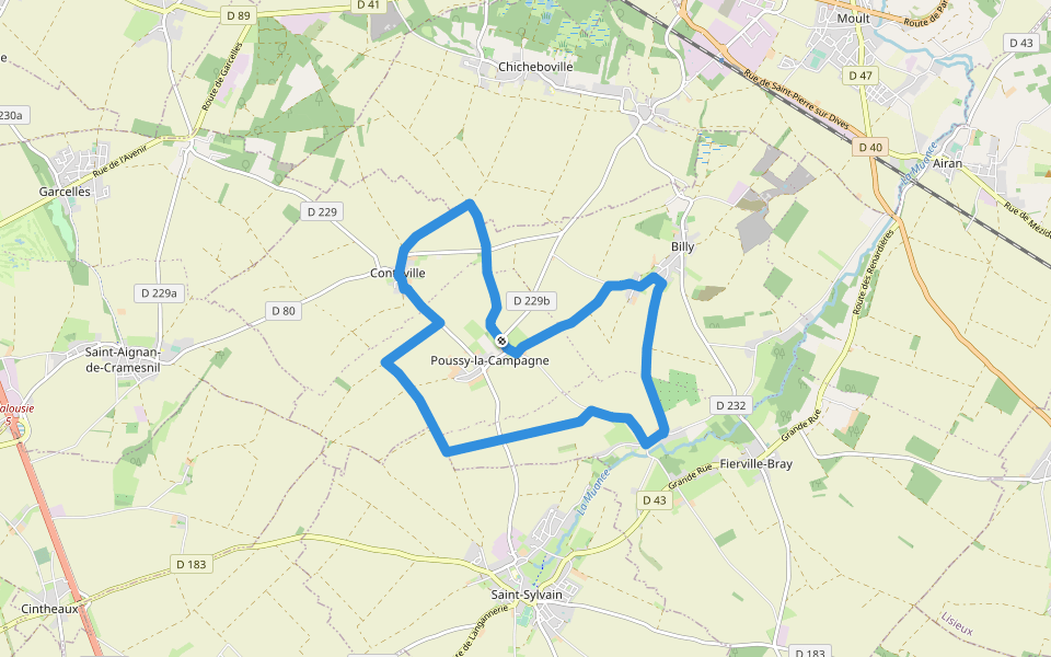Au Cœur des Parcs Éoliens walking route map in Valambray