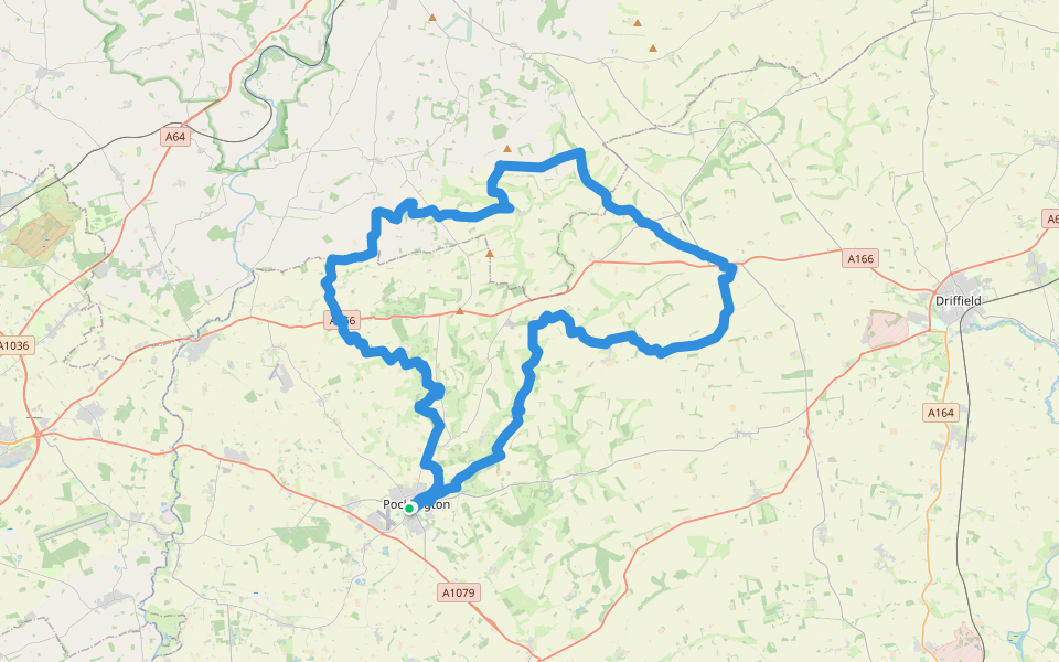 Chalkland Way walking route map in Pocklington