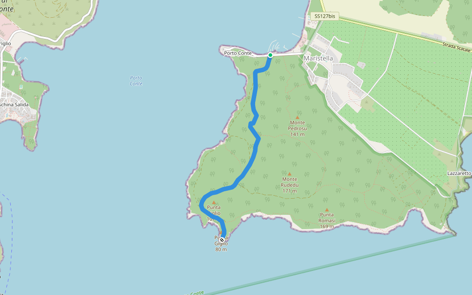 La Bramassa walking route map in Maristella