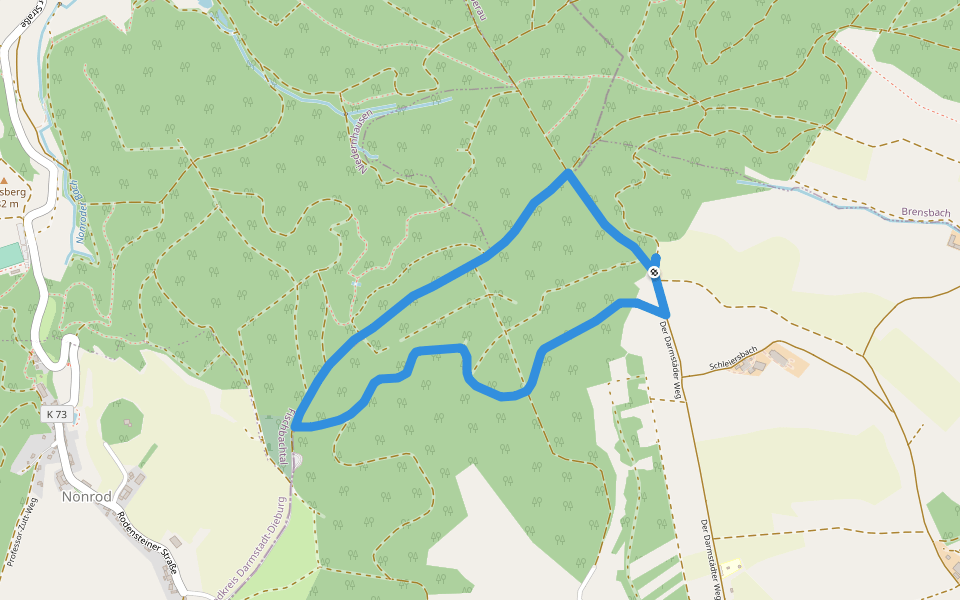 Rundwanderweg Fränkisch-Crumbach Heilsruhe 5 : Nonroder-Höhe-Weg walking route map in Fränkisch-Crumbach