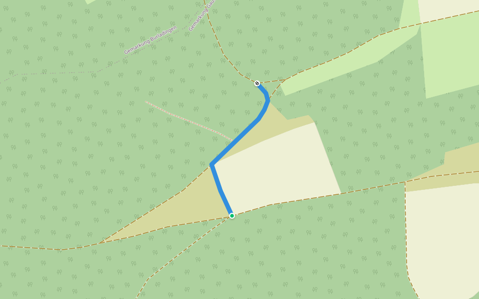 Zugangsweg - Wolfsgrube (Verbindungsweg) walking route map in Burladingen