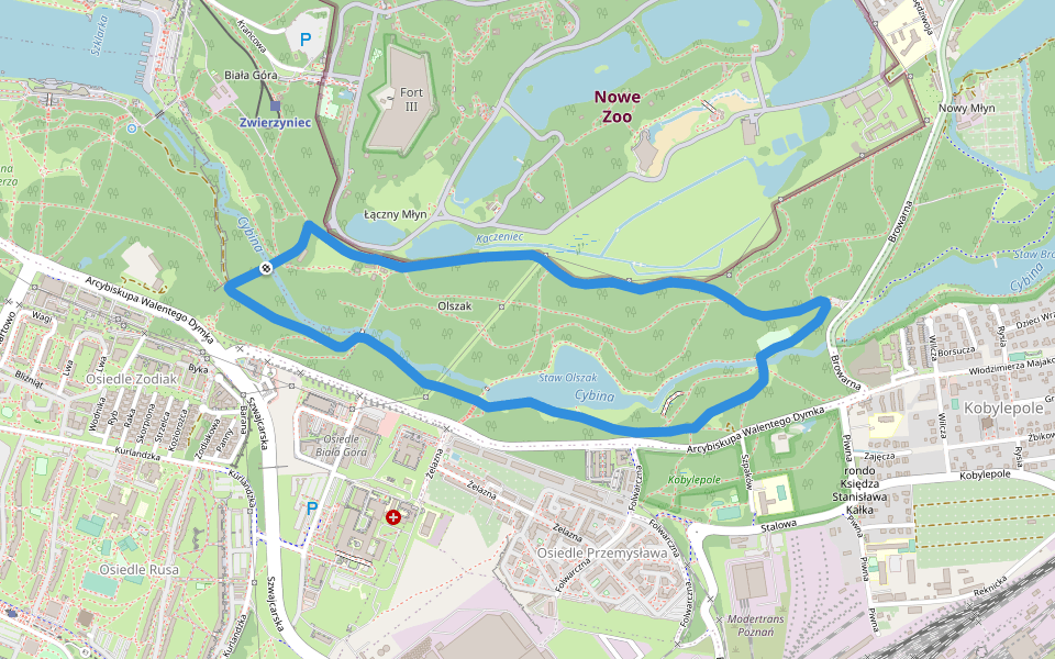 Szlak w dolinie Cybiny i Kaczeńca