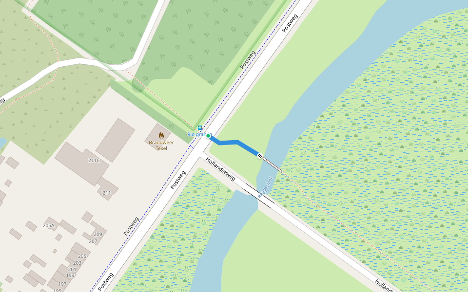 Rondje Dorpzicht walking route map in De Cocksdorp