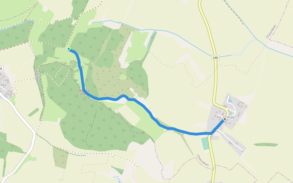 [Ž] Jistěrpy - Hořidla walking route map in Polepy