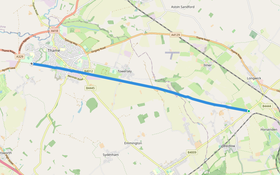 Phoenix Trail walking route map in Bledlow