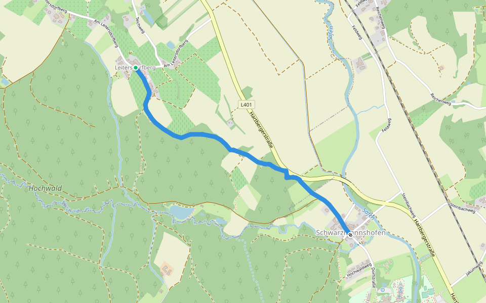 Laufstrecke L4 walking route map in Bad Waltersdorf