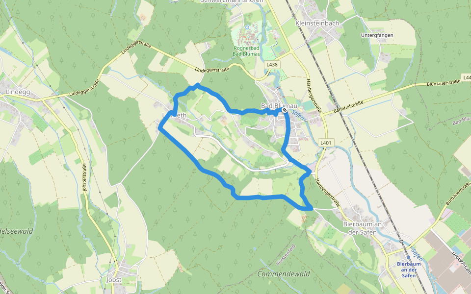 Nat(o)ur walking route map in Bad Blumau