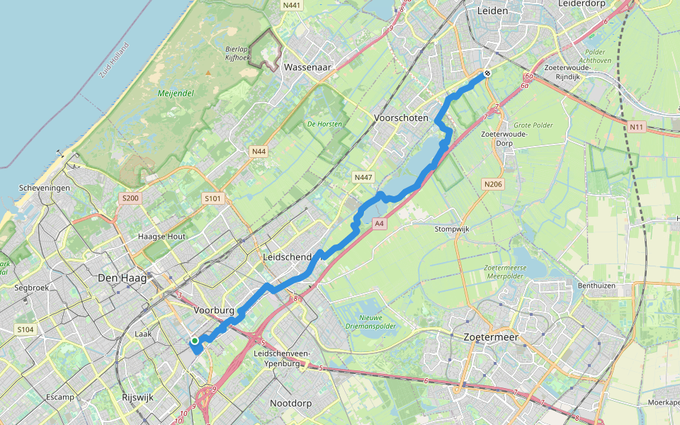 Romeinse Limespad - 18 walking route map in Voorburg